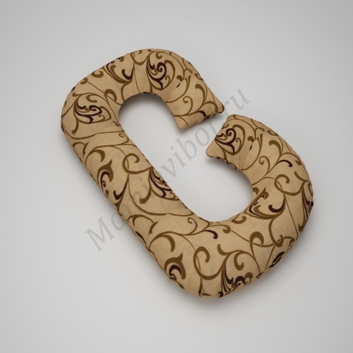 Подушка для беременных в форме Рогалик наволочка Узоры2